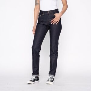 NWT Naked And Famous $253 High Skinny Nightshade Stretch Selvedge Raw Hem Sz29